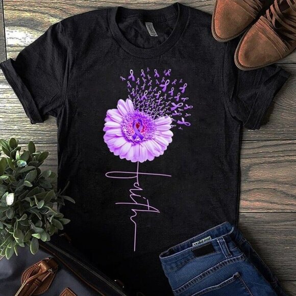 Faith-Alzheimer's Awareness T-Shirt Alzheimer's Awareness Shirt Alzheimer Tee - Picture 1 of 3